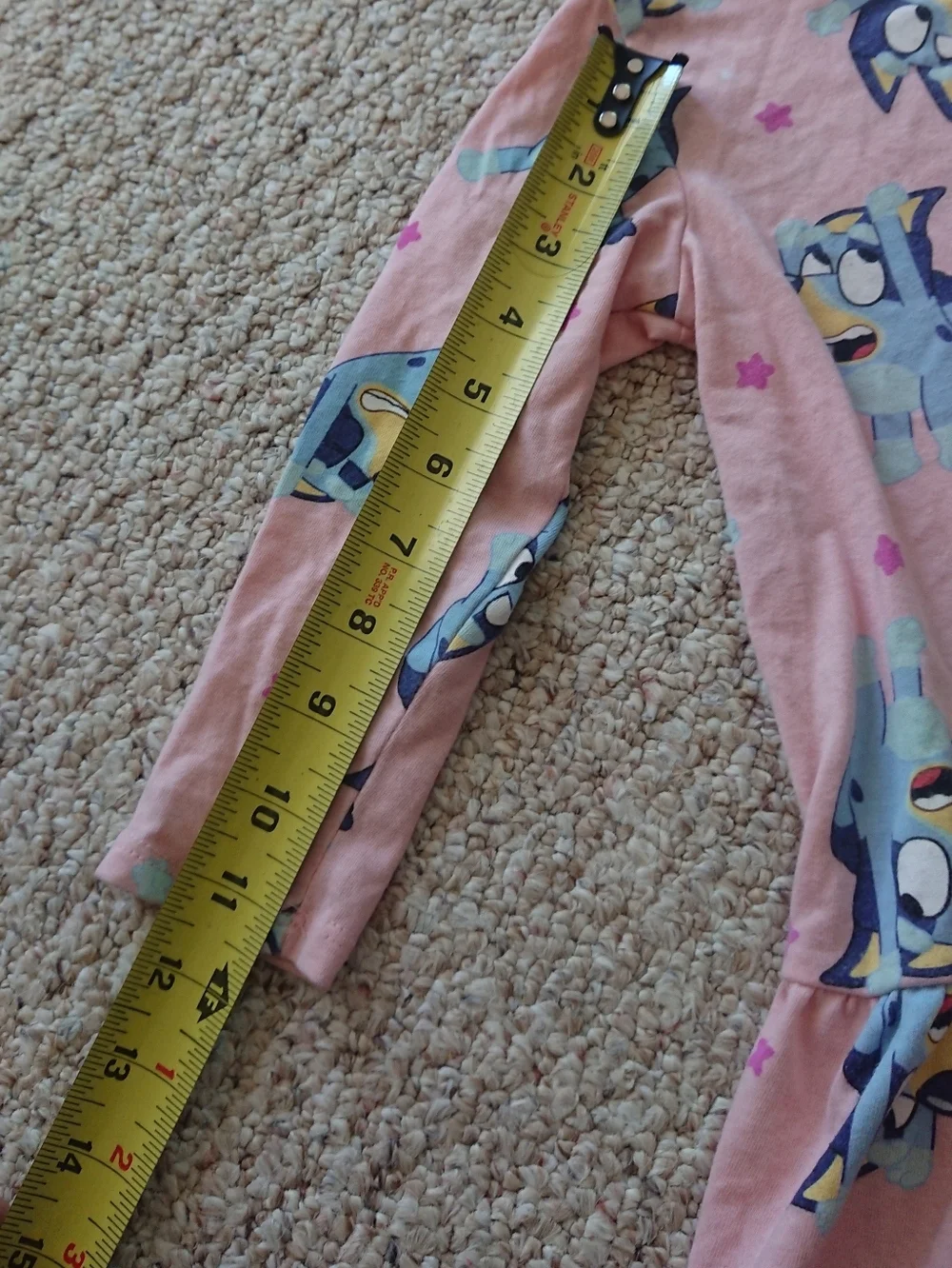 Bluey Toddler Girl Print Drop Waist Dress with Long Sleeves Size 3T